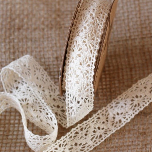 Ruban Dentelle - Non Spécifié - 4pcs - Jute Et Dentelle - 2.5cm X 2m - Idéal Pour Décoration