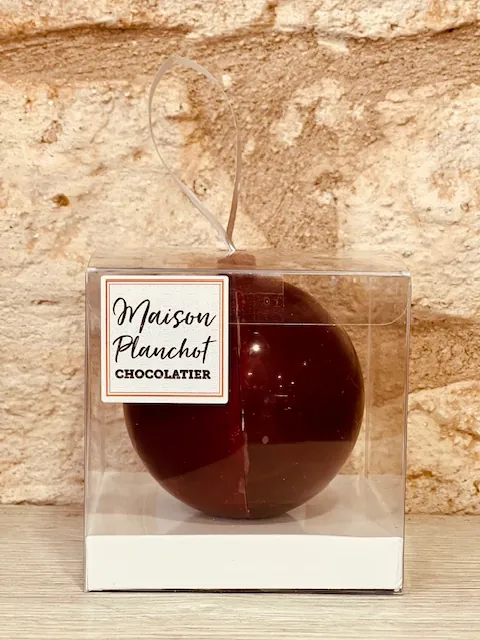 Boule de Noël chocolat noir