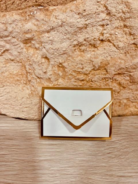 Contenant boite Ella blanche contour or