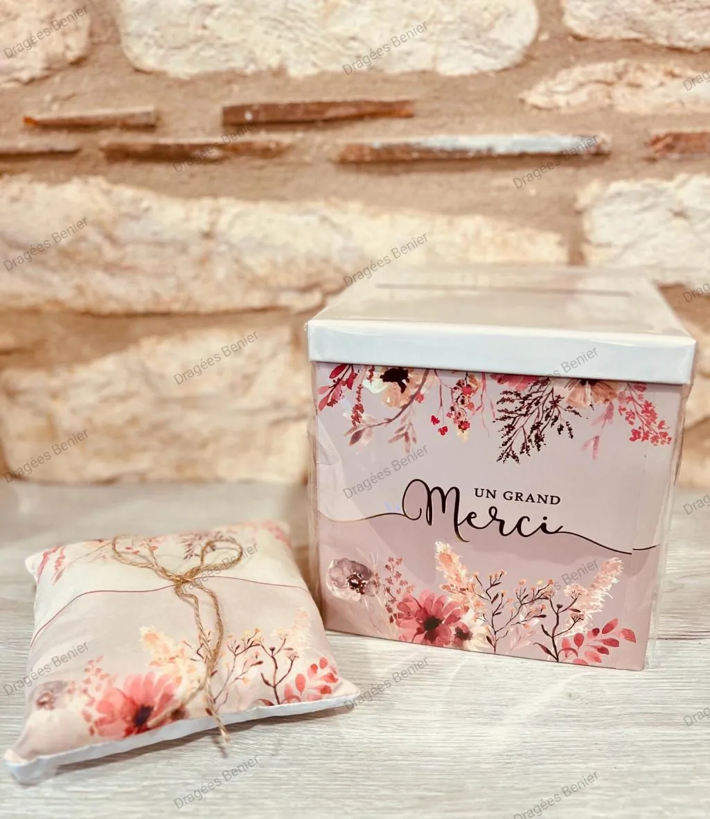 Tirelire amour floral