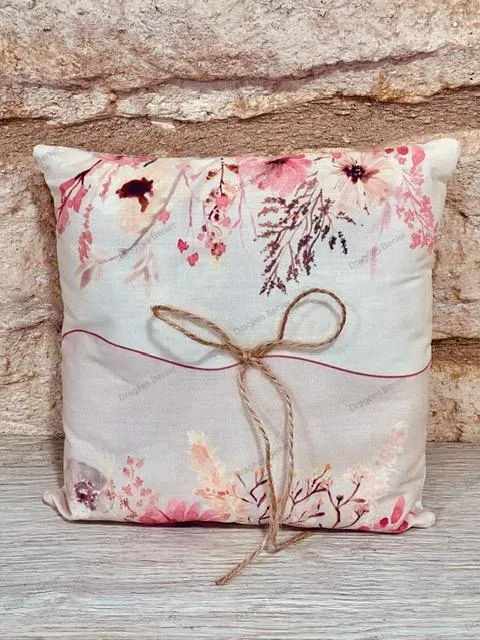 coussin alliance tissus fleur