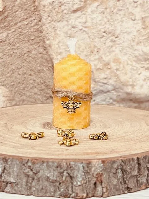 Bougie artisanale à la cire d'abeille