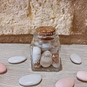 Pot carré just married rose gold