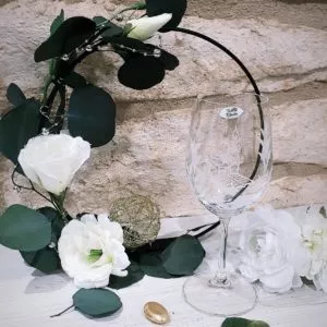 Verre gravé communion