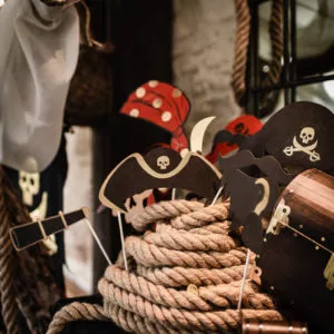 Kit photobooth pirate dorure