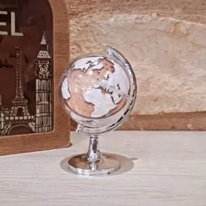 Globe terrestre argent